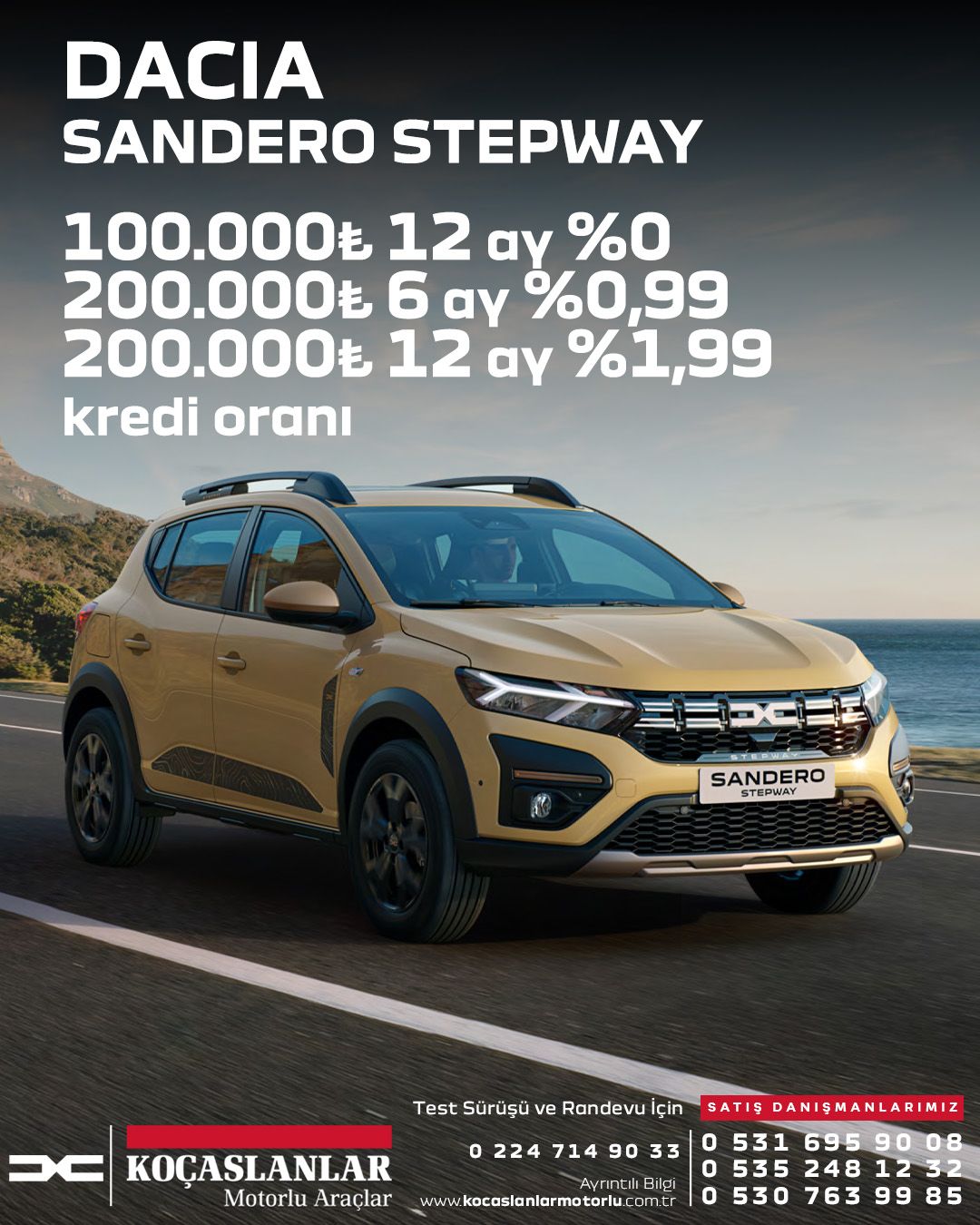 Dacia Sandero Stepway Kredi Kampanyası